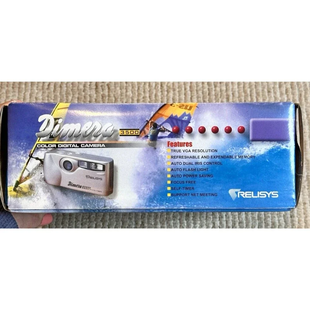 Relisys Dimera 3500 Digital Camera Cable NexFlash Memory card Manual Untested